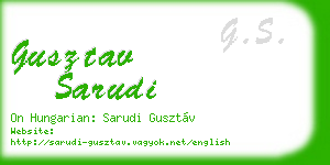 gusztav sarudi business card