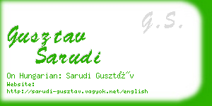 gusztav sarudi business card